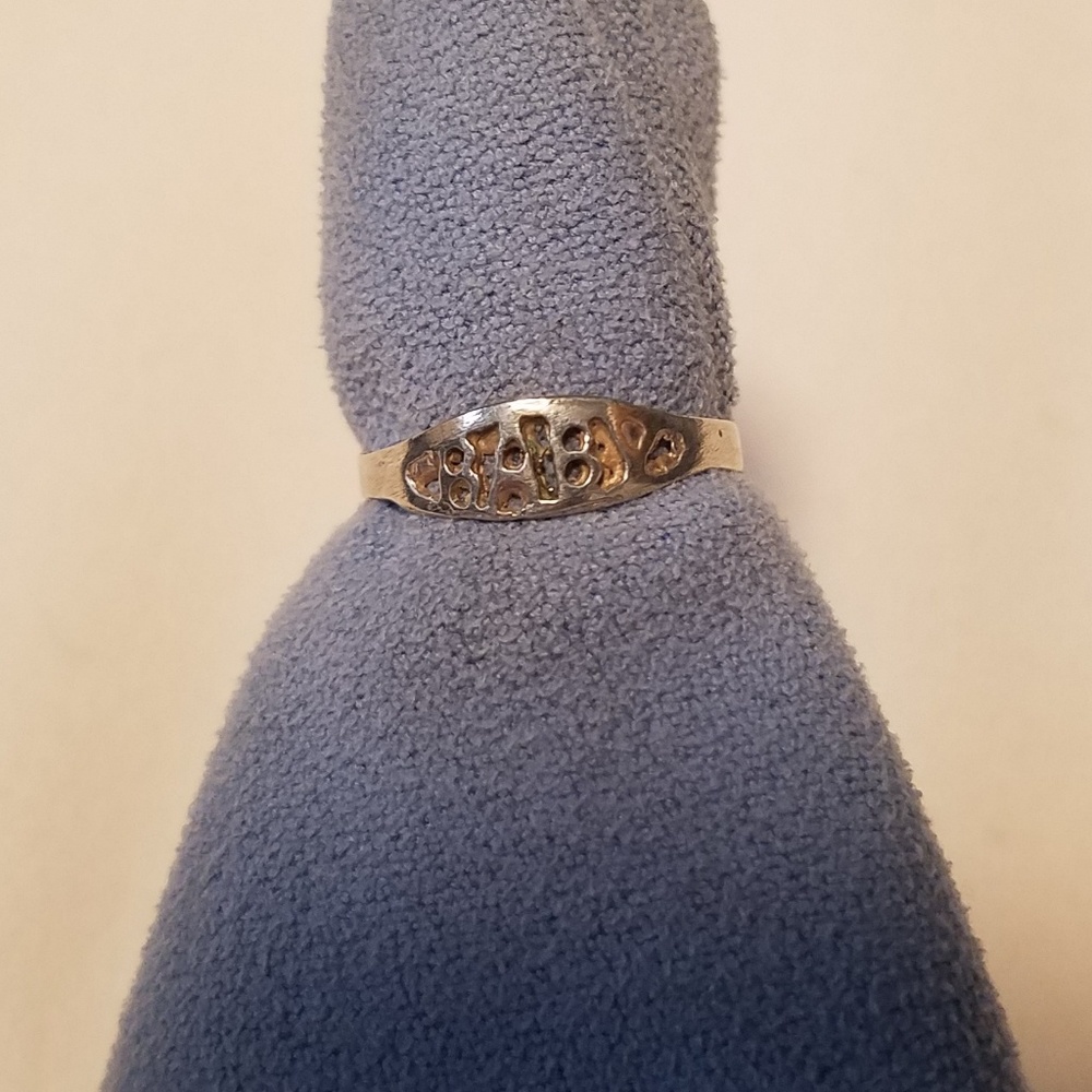 Vintage baby "baby" ring sterling silver